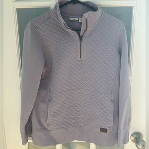 L.L. Bean 3/4 Zip-Up Quilted Sweater - Lavender
